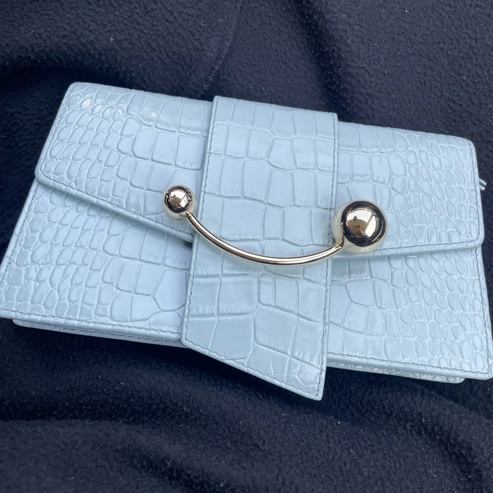 Strathberry Crescent  Croc-Embossed leather bag - Picture 3 of 11